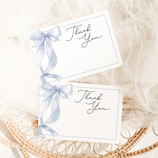 Carte De Remerciements Baby shower de la ceinture bleue