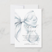 Carte De Remerciements Baby shower de la ceinture bleue (Devant)