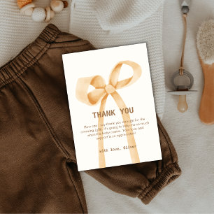 Carte De Remerciements Baby shower de la courbe simple neutre entre les s