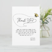 Carte De Remerciements Baby shower de la petite abeille (Debout devant)