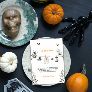 Carte De Remerciements Baby shower de linge de petite étagère rustique