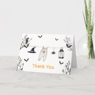 Carte De Remerciements Baby shower de linge de toilette de petite taille