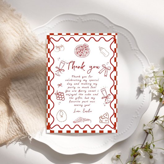 Carte de remerciements Baby shower de livraison de