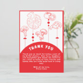 Carte De Remerciements Baby shower de livraison spéciale Pizza (Debout devant)