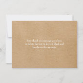 Carte De Remerciements Baby shower de livraison spéciale Rustic Kraft (Dos)