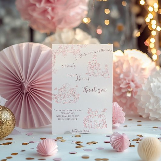 Carte De Remerciements Baby shower de maman de Peter Rabbit