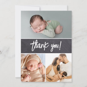 Carte De Remerciements Baby shower de manutention des photos de tableau n