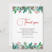 Carte De Remerciements Baby shower de Noël (Devant)