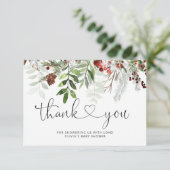 Carte de remerciements baby shower de Noël (Debout devant)