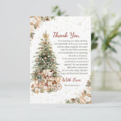 Carte De Remerciements Baby shower de Noël Neutre Boho (Debout devant)