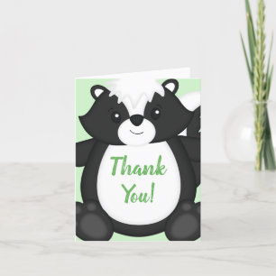 Carte De Remerciements Baby shower de peau Animaux boisés