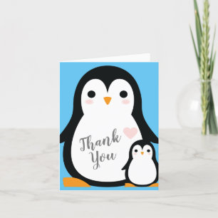 Carte De Remerciements Baby shower de pingouin