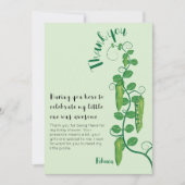 Carte De Remerciements Baby shower de pois doux (Devant)