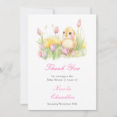 Carte De Remerciements Baby shower de poussette de printemps (Devant)