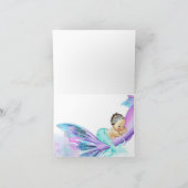 Carte De Remerciements Baby shower de sirène (Intérieur)
