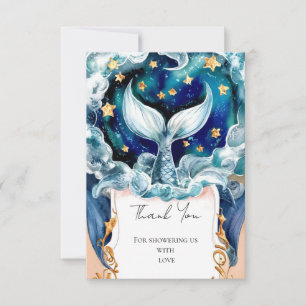 Carte De Remerciements Baby Shower de Sirène Magique