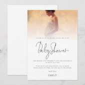 Carte De Remerciements Baby shower de superposition photo moderne (Devant / Derrière)