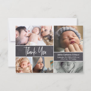 Carte De Remerciements Baby shower de tableau de bord de collection photo