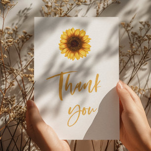 Carte De Remerciements Baby shower de tournesol d'automne