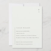 Carte De Remerciements Baby shower de typographie noir blanc minimal Invi (Devant)