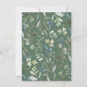 Carte De Remerciements Baby shower de verdure du renard doux (Dos)