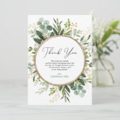 Carte De Remerciements Baby shower de verdure simple et moderne (Debout devant)