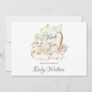 Carte De Remerciements Baby shower des animaux de ferme de la ferme de la