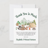 Carte De Remerciements Baby shower des bois (Devant)