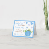 Carte De Remerciements Baby shower des petits Citrouilles (Devant)