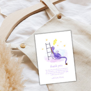 Carte De Remerciements Baby shower d'étoiles Dragon Dreamy