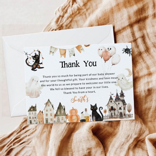 Carte De Remerciements Baby shower d'Halloween