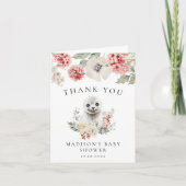 Carte De Remerciements Baby shower d'hiver du phoque arctique (Devant)