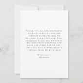 Carte De Remerciements Baby shower d'hiver du phoque arctique (Dos)