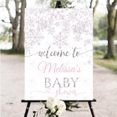 Carte De Remerciements Baby shower d'hiver Snowflake