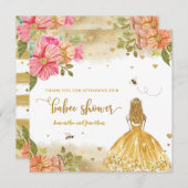 Carte de remerciements Baby shower d'illustration (Devant / Derrière)