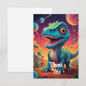 Carte De Remerciements Baby shower dino-mite se traduit en Fête prénatale (Devant / Derrière)