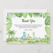 Carte De Remerciements Baby shower Dinosaur (Devant)