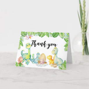 Carte De Remerciements Baby shower Dinosaur