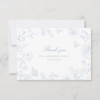 Baby shower Doux Dusty Blue Chinoiserie