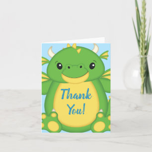 Carte De Remerciements Baby shower Dragon
