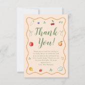 Carte De Remerciements Baby shower du marché agricole (Devant)