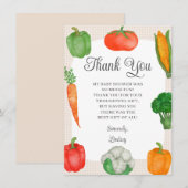 Carte De Remerciements Baby shower du marché agricole (Devant / Derrière)