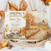 Carte De Remerciements Baby shower du marché agricole rustique d'automne