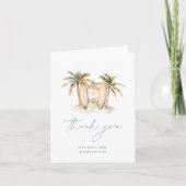 Carte De Remerciements Baby shower du Surf côtier (Devant)