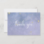 Carte De Remerciements Baby shower « Écrit dans les étoiles » (Devant)