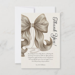 Carte De Remerciements Baby-Shower Élégant de Luxe