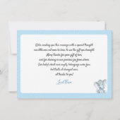 Carte de remerciements Baby shower éléphant (Dos)