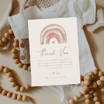 Carte De Remerciements Baby shower en terre cuite Boho Rainbow<br><div class="desc">Carte de remerciements de Baby shower en terre cuite arc-en-ciel Boho. Cliquez sur le bouton Modifier/Personnaliser pour customiser cette conception.</div>