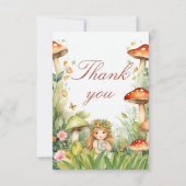 Carte De Remerciements Baby shower enchanté de fées de jardin (Devant)