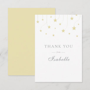 Carte De Remerciements Baby Shower Étoiles Élégantes pour Bébé